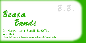 beata bandi business card